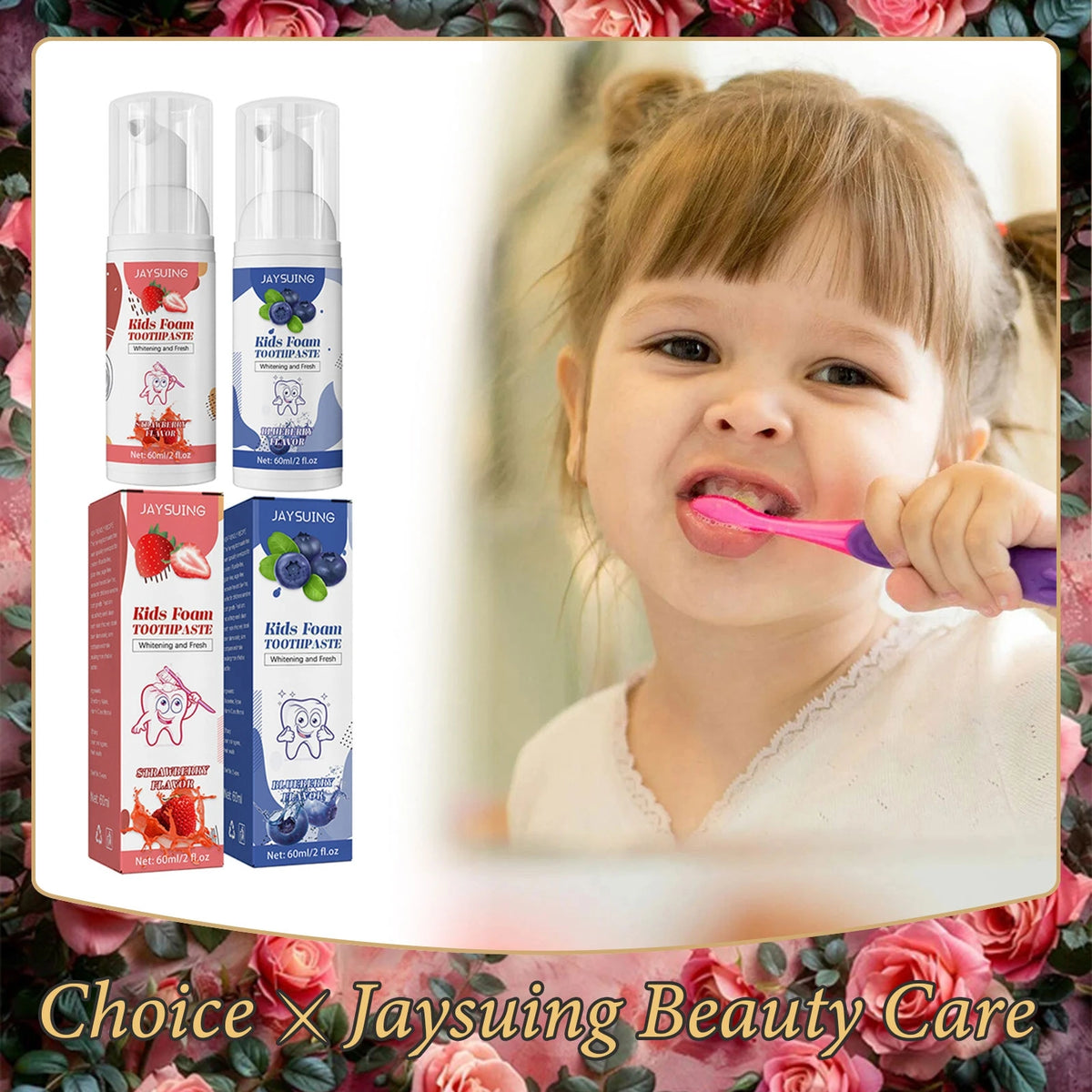 Children Foam Toothpaste Yellow Teeth Stain Removal Gingiva Protection