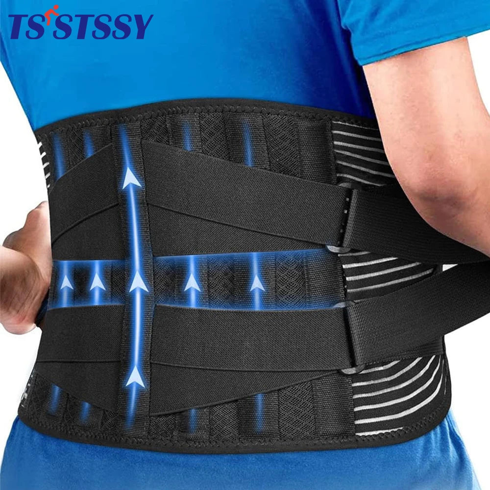 Double Pull Back Lumbar Support Belt Waist Orthopedic Corset Men