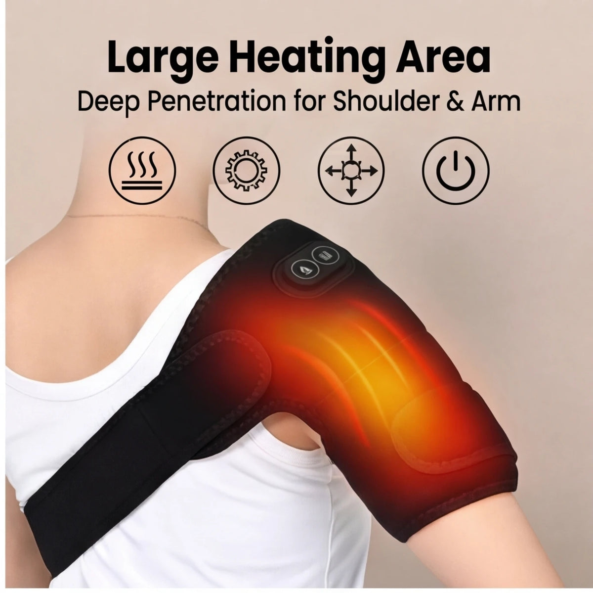 Smart Heated Massage Brace for Shoulder - Support with Graphene