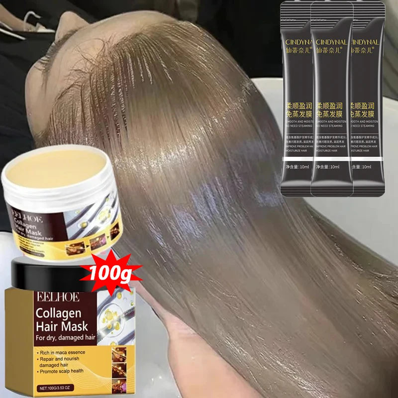 Collagen Keratin Hair Care Mask Treatment Dry Damaged Hair Revitalize