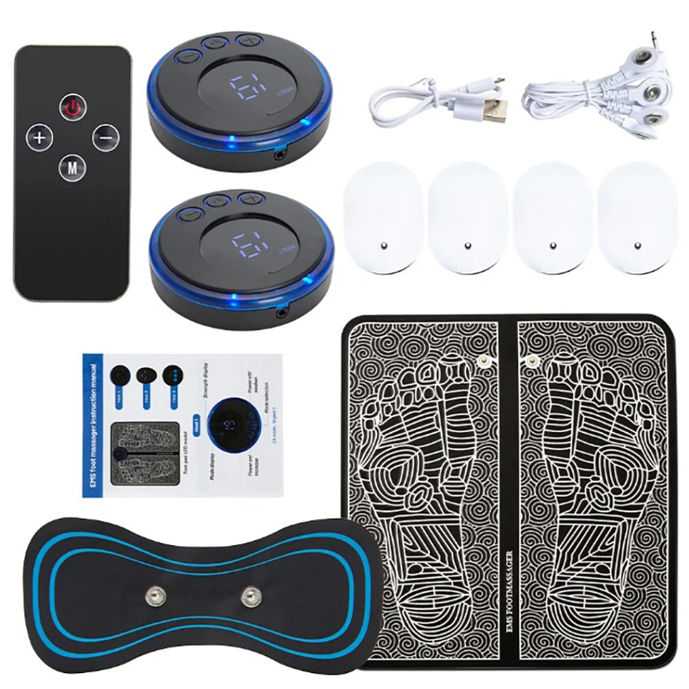 Electric Foot Massager Pad Electrostimulator Massage Mat EMS Muscle Ma