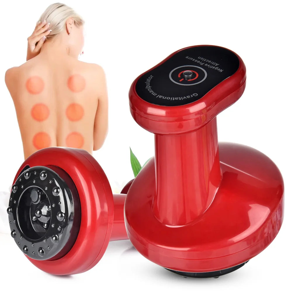 Electric Cupping Massage Guasha Scraping EMS Body Massager Vacuum Cans