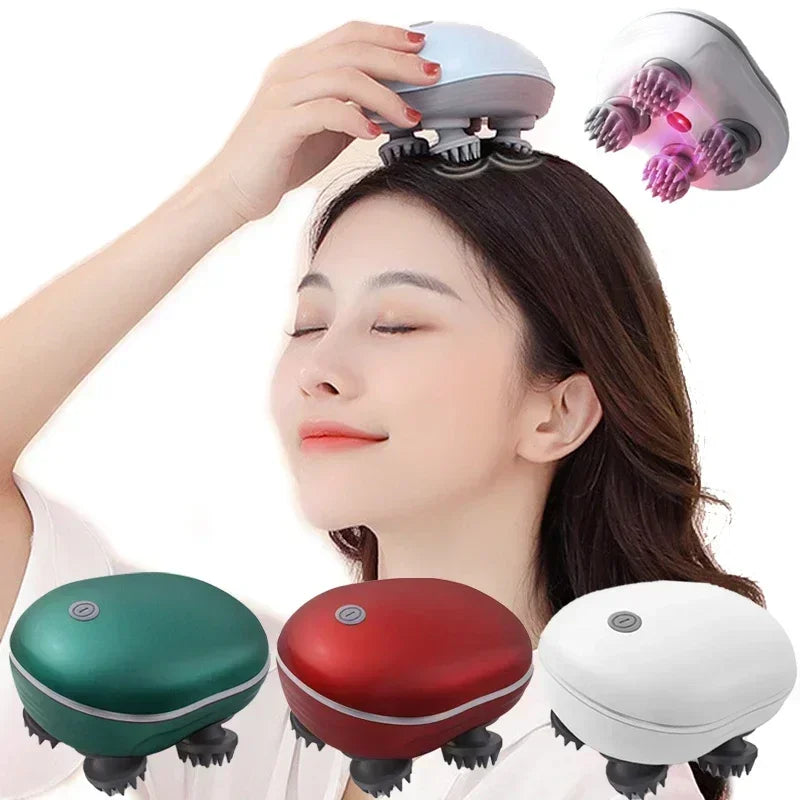 Electric Scalp Head Massager Red Light Antistress Relax Body Massage