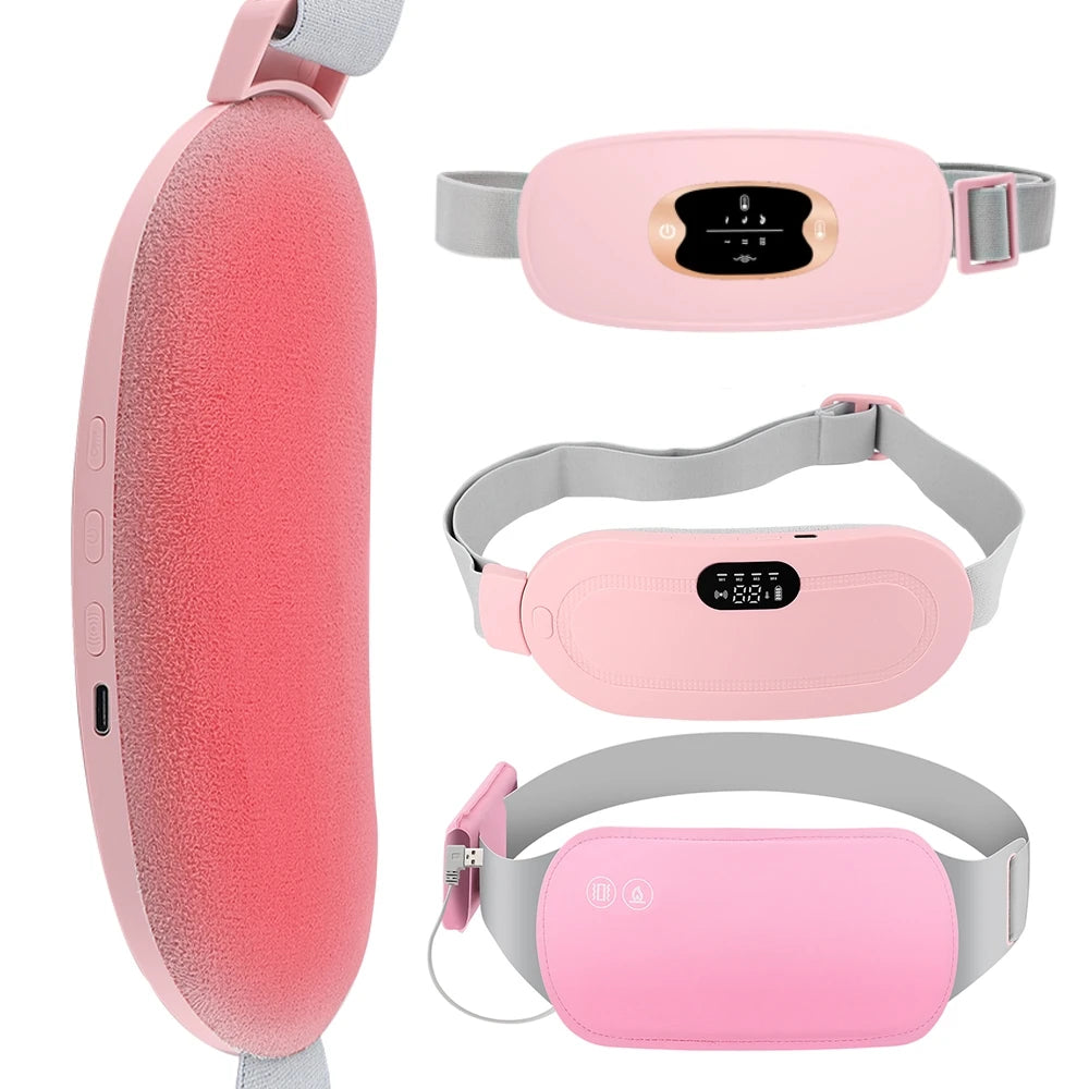 USB Menstrual Electric Heating Pad for Abdominal Vibration Massager Wo